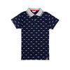 Camiseta Alan azul oscuro polo para niño