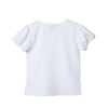 Camiseta blanca manga corta para bebé niña