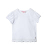 Camiseta blanca manga corta para bebé niña