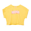 Camiseta manga corta Elena amarillo claro para niña