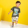 Camiseta Omar verde militar manga corta para bebé niño