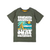 Camiseta Omar verde militar manga corta para bebé niño