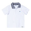 Camiseta polo Alan blanca para bebé niño
