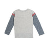 Camiseta gris manga larga para niño