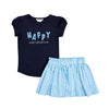 Conjunto Lucia azul oscuro para bebé niña