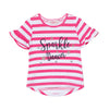 Camiseta manga corta Daliana rayas para bebé niña
