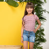Camiseta miniprint manga corta para niña