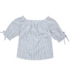 Blusa rayas manga corta para bebé niña