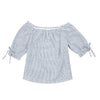 Blusa rayas manga corta para bebé niña