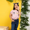 Camiseta palo rosa manga corta para niña