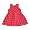 Vestido cuadro rojo para bebé niña