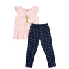Conjunto Macarena rosa para bebé niña
