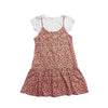 Vestido doble prenda miniprint para niña