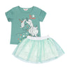 Conjunto Iris verde menta para bebé niña