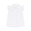 Blusa Alicia blanca manga sisa para bebé niña