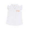 Blusa Alicia blanca manga sisa para bebé niña