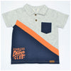 Camiseta gris jaspe polo para bebé niño