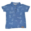 Camiseta lavado medio polo para bebé niño