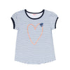 Camiseta Anita de rayas manga corta para bebé niña