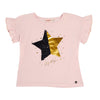 Camiseta rosa claro manga corta para bebé niña