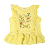 Camiseta Juanita amarilla manga corta para bebé niña