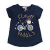 Camiseta Alejandra azul oscuro manga corta para bebe niña