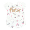 Camiseta Viole marfil manga corta para niña