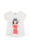 Camiseta Alejandra m/c marfil para bebe niña