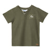 Camiseta manga corta verde militar para bebé niño