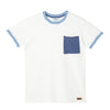 Camiseta manga corta marfil para niño