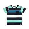 Camiseta Felipe de rayas manga corta para bebé niño