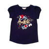 Camiseta Juanita azul oscuro manga corta para bebé niña